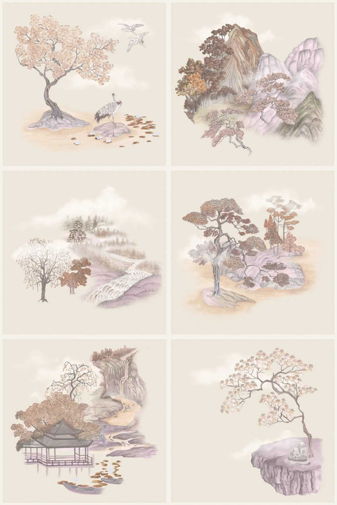 Cole & Son Carta da Parati Tile Toile Deco Interni